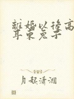 离婚以后高干 耳东兔子