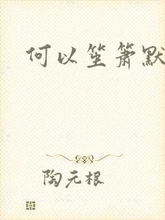 何以笙箫默小说封面