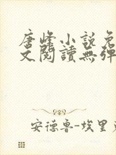 唐峰小说免费全文阅读无弹窗