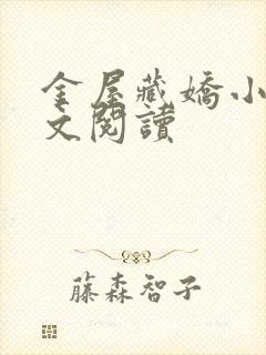 金屋藏娇小说全文阅读