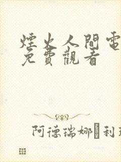 烟火人间电视剧免费观看封面