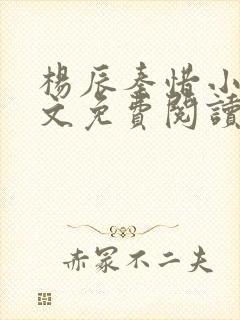 杨辰秦惜小说全文免费阅读最新