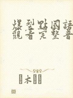 爆裂点国语在线观看完整普通话封面