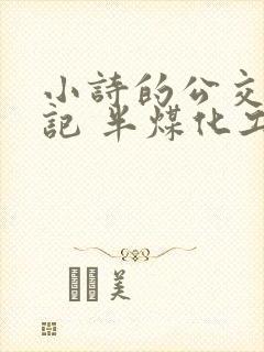 小诗的公交车日记 半煤化工