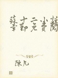 苏十二小说最新章节免费阅读全文