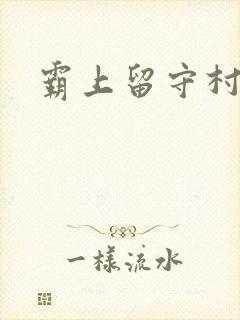 霸上留守村妇封面