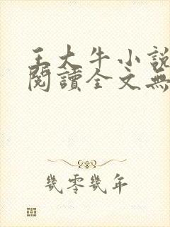 王大牛小说免费阅读全文无弹窗封面