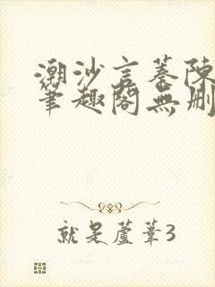 潮沙言蓁陈淮序笔趣阁无删减