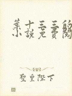 叶十三三的全部小说免费阅读封面