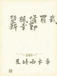 楚枫修罗武神全新章节