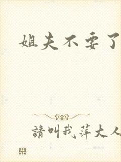 姐夫不要了封面