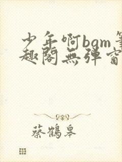 少年啊bgm笔趣阁无弹窗免费