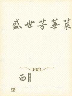 盛世芳华菜谱封面