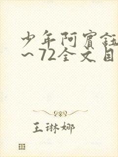 少年阿宾钰慧1～72全文目录免费阅读封面