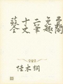 苏十二免费阅读全文笔趣阁