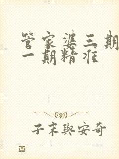 管家婆三期必开一期精准