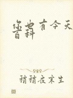 你也有今天百度百科封面