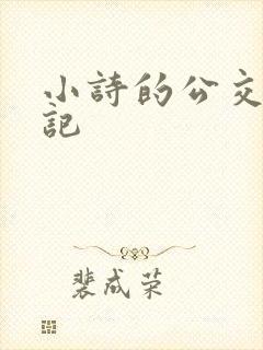 小诗的公交车日记