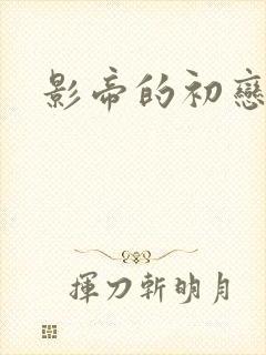 影帝的初恋封面