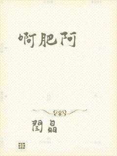 啊肥阿封面