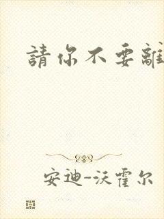 请你不要离开我