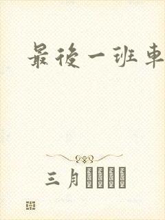 最后一班车小说封面