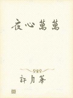 夜心万万封面