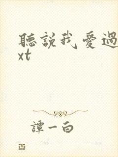 听说我爱过你txt