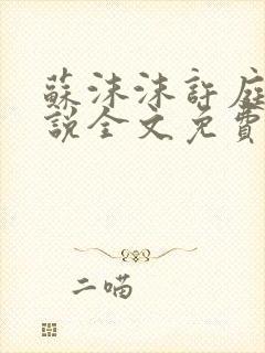 苏沫沫许庭川小说全文免费阅读