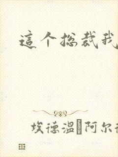 这个总裁我要了封面