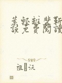 叶轻离裴靳墨小说免费阅读无弹窗封面