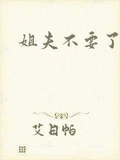 姐夫不要了封面