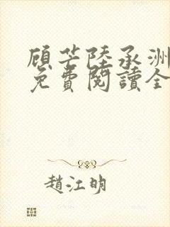 顾芒陆承洲小说免费阅读全文免费阅读下载