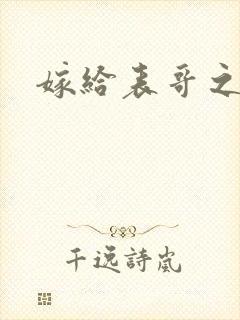 嫁给表哥之后封面