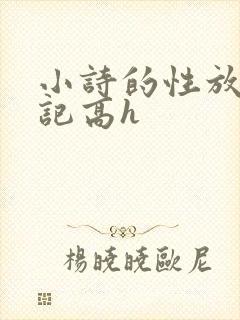 小诗的性放荡日记高h