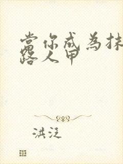 当你成为抹布文路人甲封面