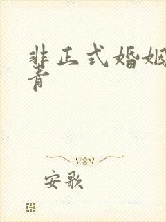 非正式婚姻雾里青