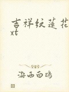 吉祥纹莲花楼txt