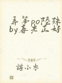 弄筝po陆殊词by春光正好封面