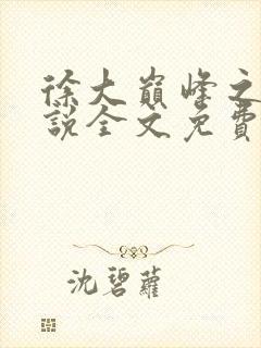 徐大巅峰之路小说全文免费阅读