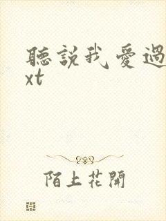 听说我爱过你txt