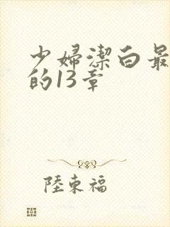 少妇洁白最刺激的13章