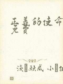 正义的使命全文免费