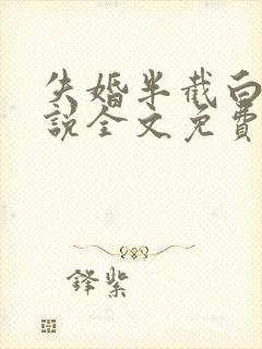 失婚半截白菜小说全文免费阅读