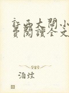 许西大闹小说免费阅读全文无弹窗