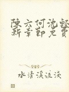 陈六何沈轻舞最新章节免费阅读无弹窗契机