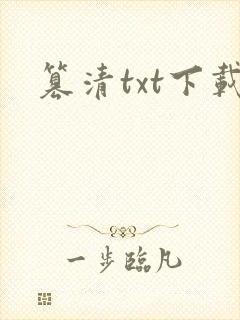 篡清txt下载