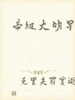 帝级大明星封面