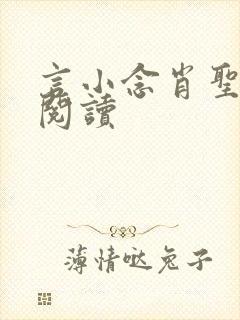 言小念肖圣免费阅读