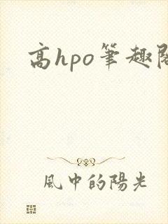 高hpo笔趣阁